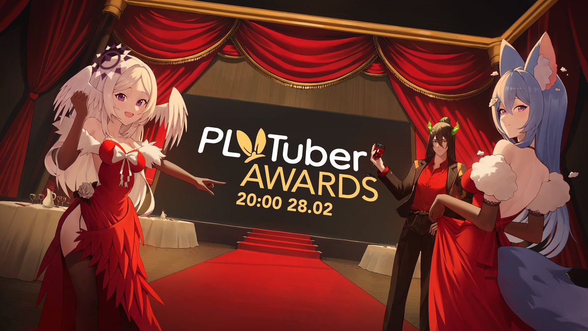 Witajcie!

Rozpoznaliście? 👀 Oto Wasi prowadzący na pierwszą w historii galę PLVTuber Awards 2025!

<a href="/lupisora/">Lupi Sora ☁️🐺</a> <a href="/Shirubia_sama/">✧ Shirubia ✧ Angelic PLVtuber 🤍 🙏🏻</a> <a href="/Avraelo/">Avrael 🐉⛩️</a> 

Już za 2 dni ruszamy z galą!

📅 28.02 | ⏰ 20:00

Transmisja jednocześnie na:
📺 twitch.tv/lupisora
📺 twitch.tv/shirubia
📺