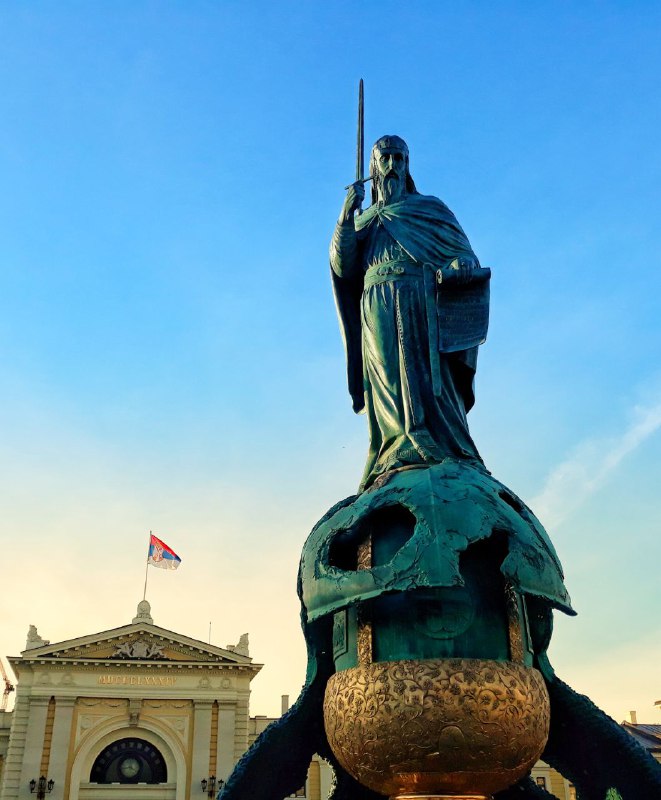☦️ From Stefan Nemanja to present days, Christian identity has remained a defining foundation and one of the central pillars of the Serbian people throughout history.
At a stadium in Serbia, thousands of fans unveiled a choreography reading:
“May our faith lead you to victory.”