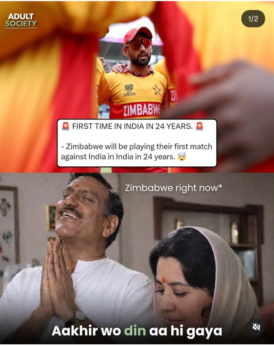 YorkerQueen's tweet photo. @CricCrazyJohns After 24 long years, Zimbabwe return to Indian soil 🇮🇳🤝🇿🇼
New memories, fresh rivalries, and nostalgia hitting cricket fans hard! 🏏🔥
History reconnects as India vs Zimbabwe lights up the stage once again.
Welcome back, Chevrons! #INDvZIM #CricketReturns https://t.co/yqLhakfKtr