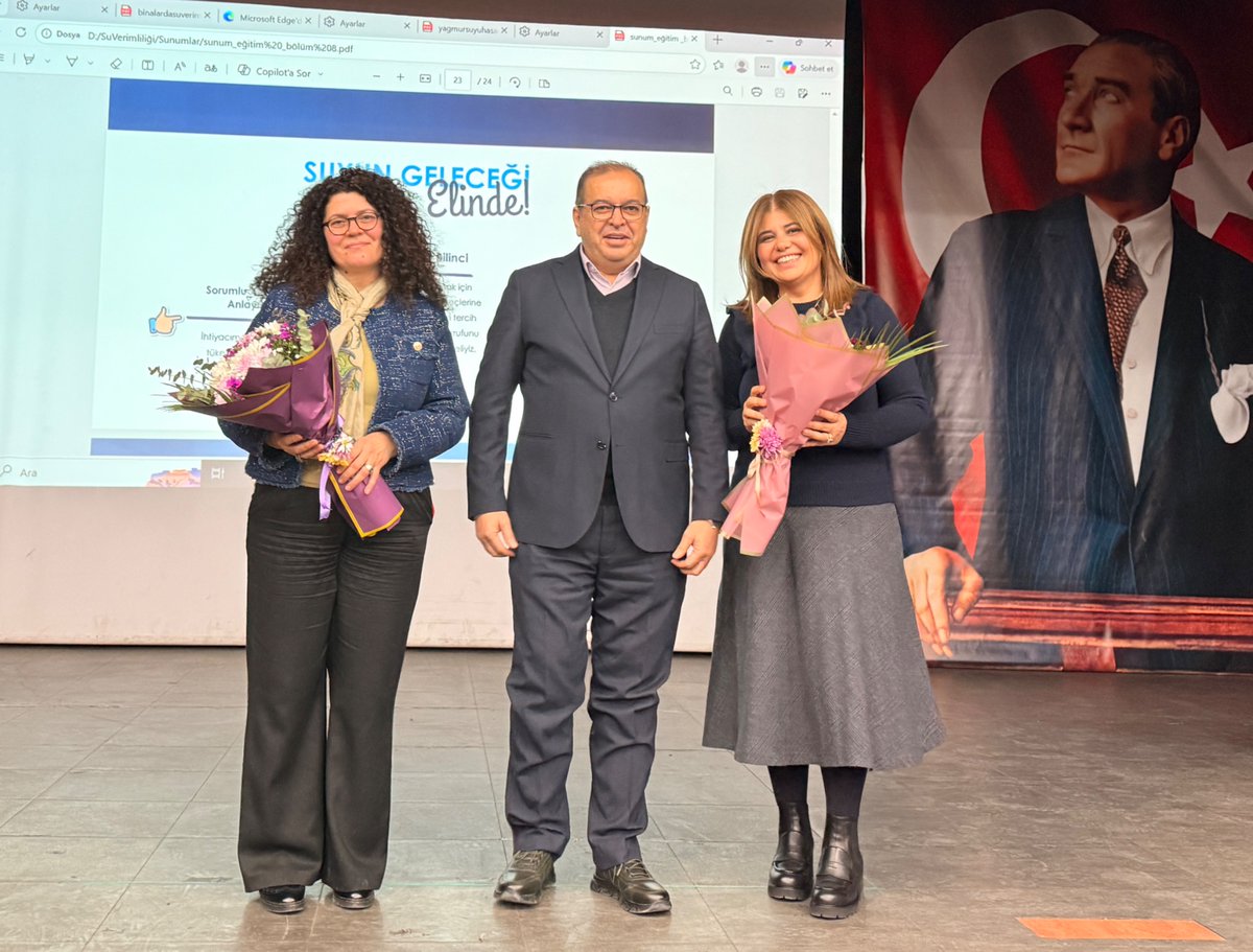 Ankara Üniversitesi Su Yönetimi Enstitüsü olarak Mamak Kaymakamlığı İlçe Millî Eğitim Müdürlüğü’nün daveti üzerine, Mamak ilçesinde görev yapan öğretmenlere yönelik “Su Verimliliği” konulu bir eğitim gerçekleştirdik. #sudasıfırkayıp 💧 <a href="/AnkaraUni/">Ankara Üniversitesi</a> <a href="/GoksenCapar/">Goksen Capar</a>   <a href="/necdetunuvar/">Necdet Ünüvar</a>