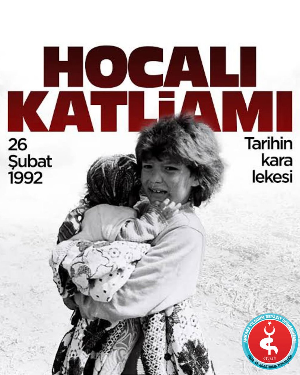 OtukenYbu's tweet photo. Bir gecede susturulan hayatlar…
Yarım kalan çocukluklar,
Hocalı Katliamı’nda hayatını kaybeden soydaşlarımızı rahmetle anıyoruz,
Unutmadık. Unutmayacağız.
🇦🇿🇹🇷 https://t.co/t8bcdlrwlc