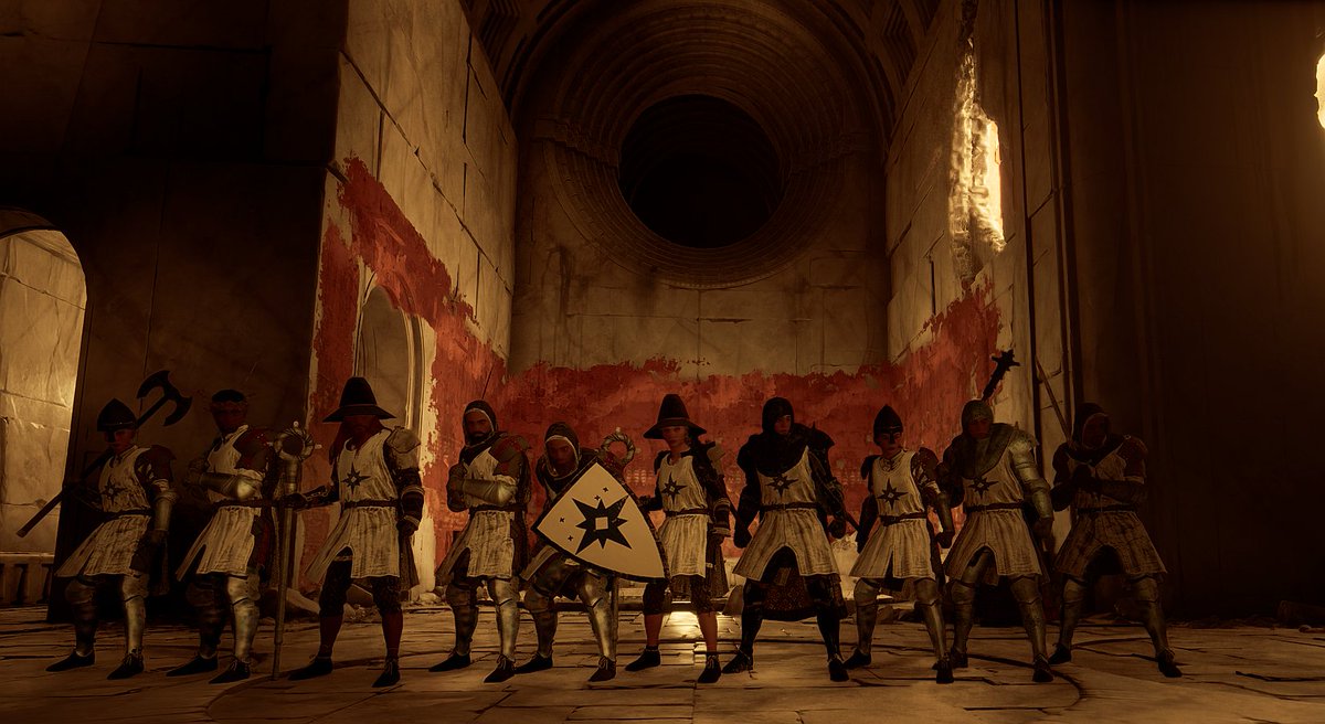 PlayPaxDei's tweet image. Heading into the weekend with friends: what could be better?
Gather your party, watch each other’s backs, and stay safe on your adventures in Pax Dei.
#PaxDei #MMO #CoopGaming #PlayTogetherStayTogether #WeekendGaming #adventuretime