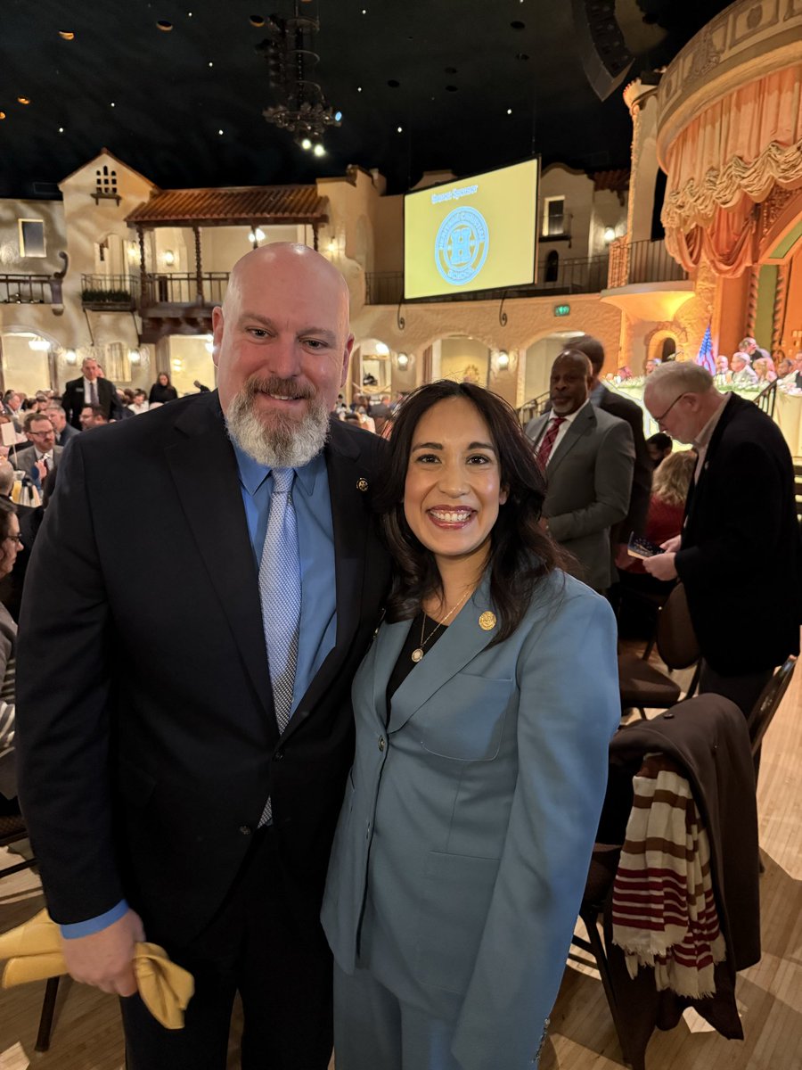 RickFOP86's tweet photo. GRATEFUL to join @Rep_Wilburn at the Indiana Leadership Prayer Breakfast

Appreciate her Invitation, Leadership and Commitment to Faith while navigating policy and legislative issues for Hoosiers #Faith #Prayer #FOP https://t.co/MgTFhE7R7j