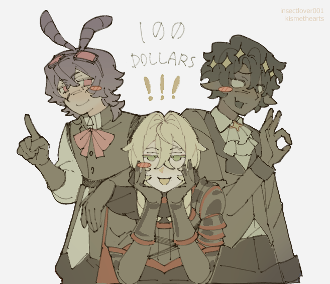 onee hundreeddd bucks💯 go my wager trio 
#judelowfanart #sharpnessfanart #taimcfanart