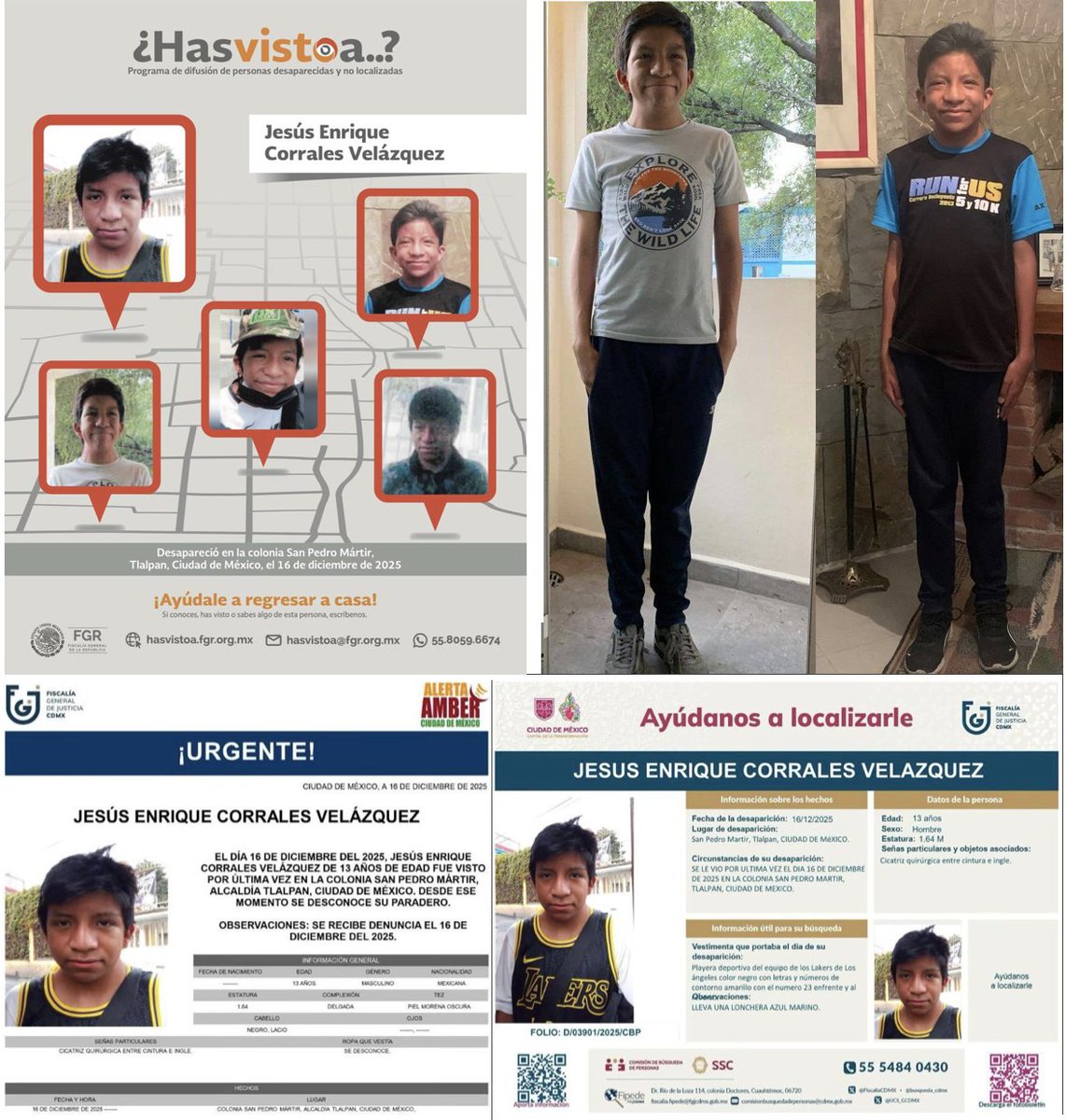 #AyudemosAJesúsEnrique
72 días, más de 2 meses, y Jesús Enrique Corrales Velázquez sigue desaparecido. La familia no ha dejado de buscar, sola...

<a href="/UNICEFMexico/">UNICEF México</a> <a href="/UNICEF/">UNICEF</a> <a href="/MUCDoficial/">México Unido Contra la Delincuencia</a> <a href="/CIDH/">CIDH - IACHR</a>
¡Ayuden al pequeño Jesús Enrique para que pueda ser localizado!