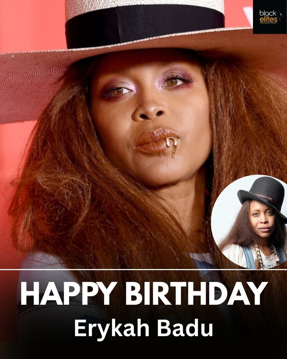 Happy Birthday to Erykah Badu!

Today we celebrate a true neo-soul queen whose artistry, originality, and spiritual depth have transformed modern music. From the moment Baduizm introduced your timeless voice to the world, you’ve remained a fearless creative force — blending soul,