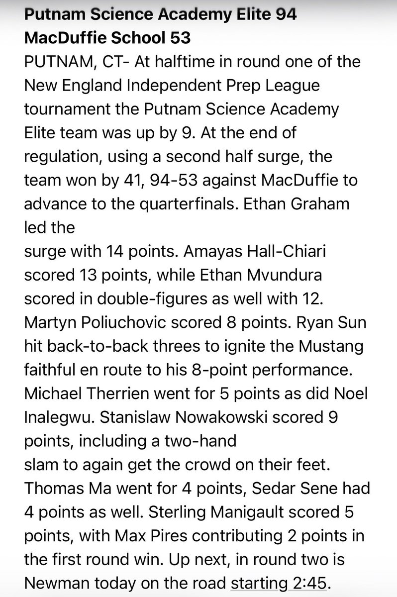 Putnam Science MBB tweet media