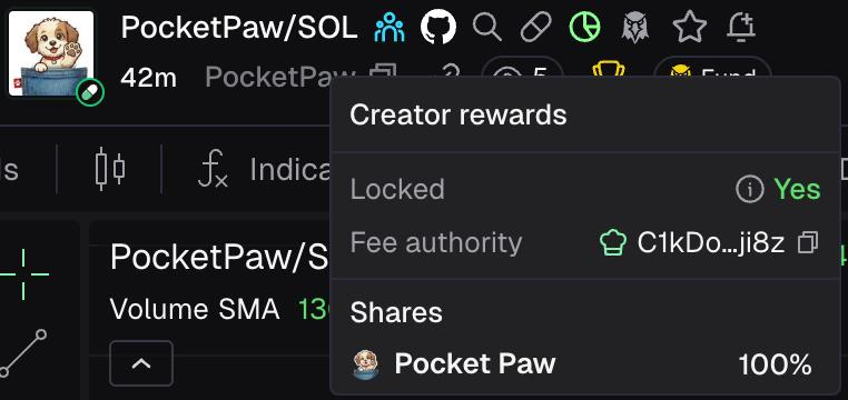 kraken1sol's tweet photo. @prakashd88 Fees locked and collecting to support PocketPaw! https://t.co/Zlyj2K1hYN