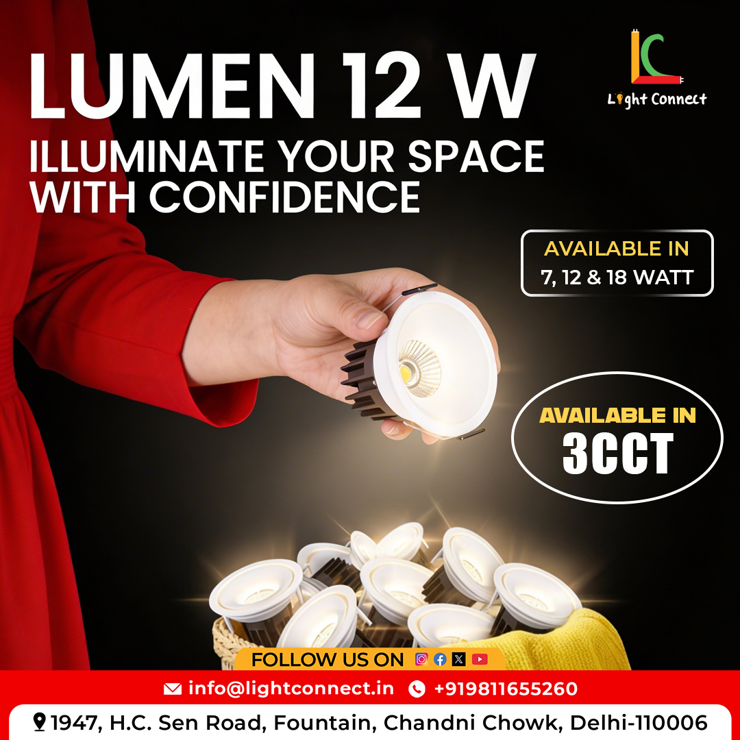 LightConne95231's tweet image. Brighten smarter with Lumen 12W 💡

Available in 7W, 12W &amp;amp; 18W and 3 CCT options – designed to light up every space with style and efficiency.

📍 Delhi | 📞 +91 9811655260
#LightConnect #LEDLighting #HomeInteriors