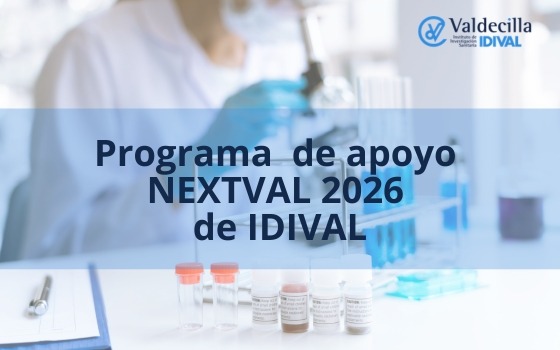 IDIVALdecilla's tweet photo. 🚀 Próxima apertura del Programa NEXT-VAL 2026 de @IDIVALdecilla 

💰 150.000€ de presupuesto total.
📅 Del 2 marzo – 1 abril.
👩‍🔬 Dirigido a IP emergentes (<45 años).
🖥️ Reunión online: 4 marzo | 14:00h.

Más información:  https://t.co/LYVUtVeJWt

#Investigación #NextVal #IDIVAL https://t.co/xNteZdObNJ