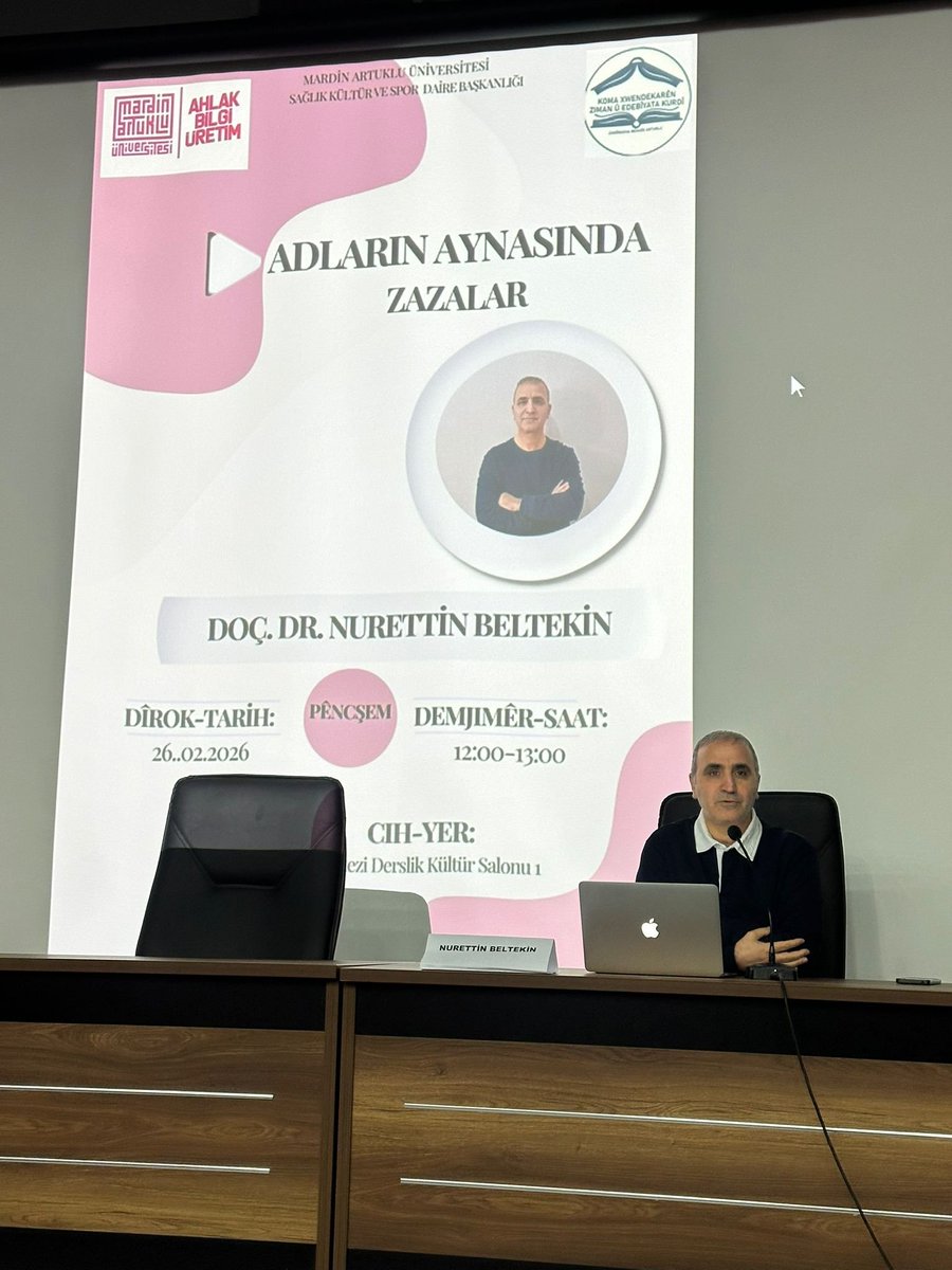komakurdol27637's tweet photo. Semînera me ya bi navê "Adların Aynasında Zazalar" bi dawî bû. Em spasîya Mamosta Doç. Dr. Nûrettîn Beltekînî û hemû beşdaran dikin. 

Doç. Dr. Nurettin Beltekin hocamızın katılımıyla gerçekleşen "Adların Aynasında Zazalar" seminerimize katılan herkese teşekkür ederiz. https://t.co/PnI4a6X7HL