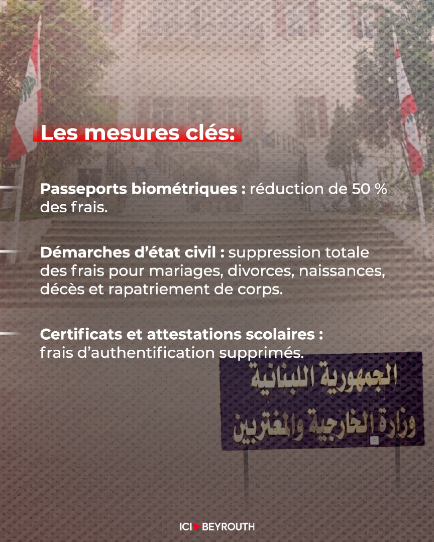 Icibeyrouthnews's tweet photo. À partir du 1er mars, les #ambassades libanaises simplifient les démarches consulaires: #passeports moins chers, démarches d’état civil gratuites et certificats scolaires simplifiés…

#Diaspora libanaise : profitez de ces nouvelles facilités dès aujourd’hui ! https://t.co/bO4mJy1sTS