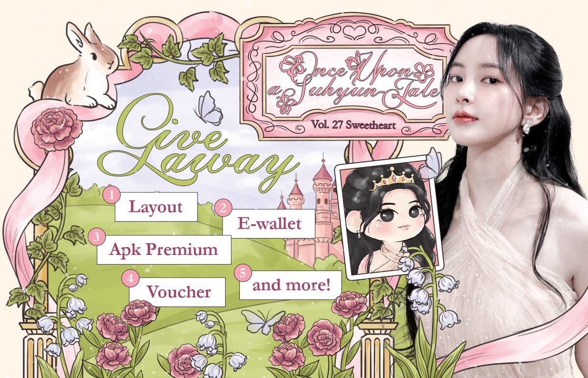 ㅤㅤㅤ
ˑ  ⊱⊰  ֗ 🐇  ℳonologue:   Giveaway   ° ݁  ˖ ꕮ  
“ .. Sprinkled,   Princess  —   Tales  ..  ”  
Ministrel chapter delight buns’ Idyllic.  ♡²
ㅤㅤㅤ