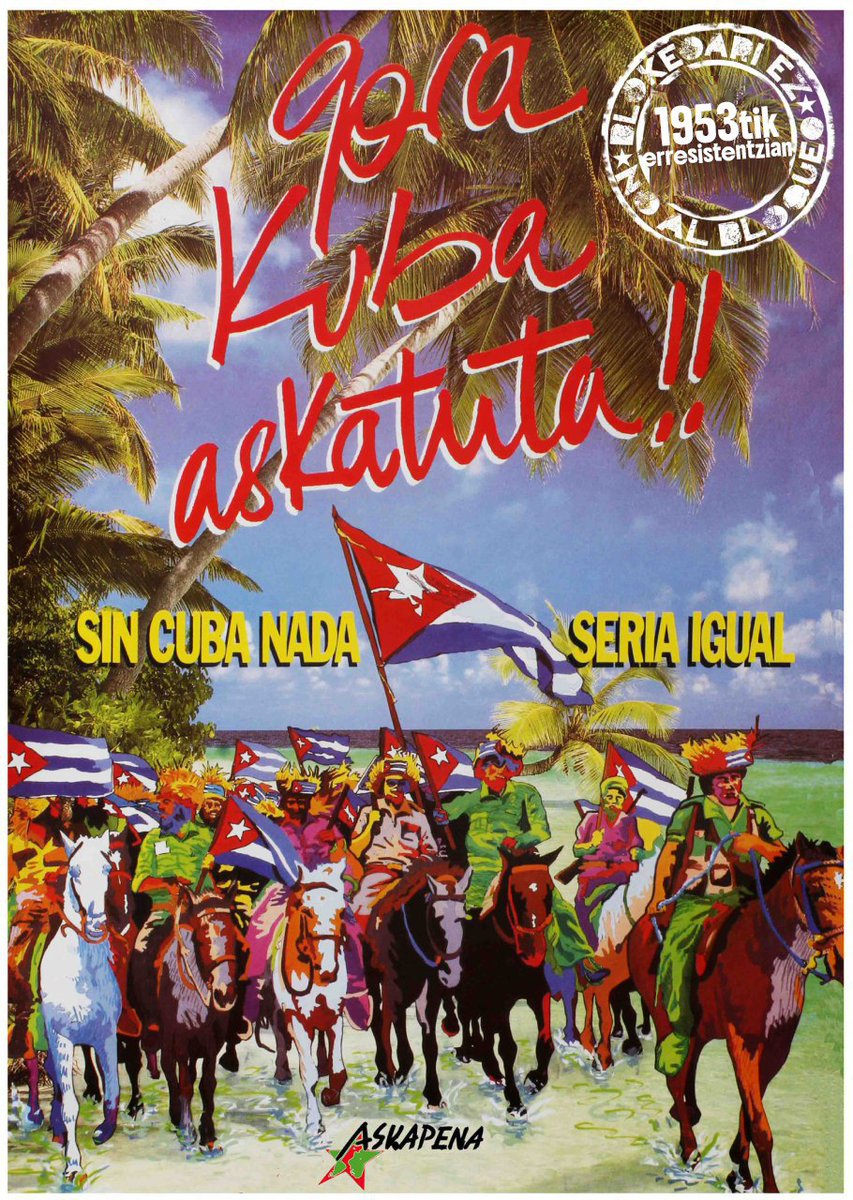 Inperialismoaren beste erasoaldi bat pairatu berri du Kubak.

60 urte baina gehiagoko blokeoa, erregairik gabe utzi eta jendartea gosez hiltzeko estrategiari, itsasoz mertzenarioak sartzeko saiakera gehitu dio gobernu yankiak. 
EH Kubako Iraultzarekin!!

#EHantiinperialista