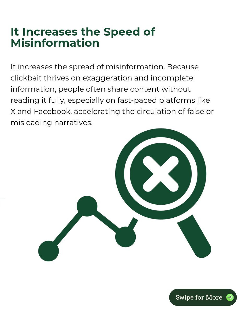 NVAFactchecks's tweet photo. How Clickbait Tricks Aids the Spread of Misinformation
High-engagement clickbait can fool social media algorithms into prioritizing sensational, low-quality content over, more informative, but less flashy news.
#clickbait #socialmediaalgorithm #misinformation #Fearofmissingout https://t.co/7czyRICy8H