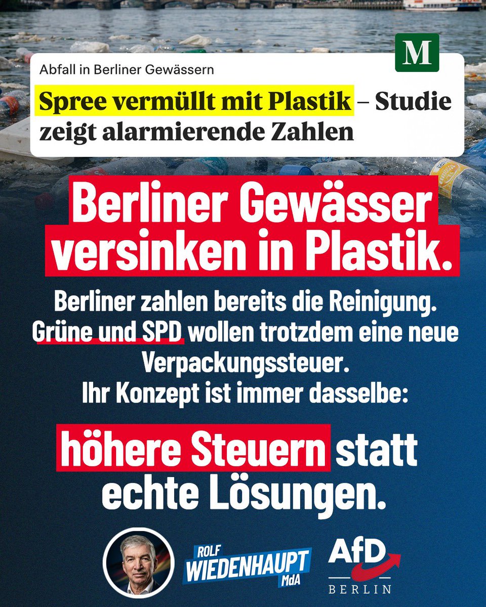 Die Spree und die Berliner Kanäle ersticken in Plastikmüll. Eine wissenschaftliche Untersuchung belegt, dass fast der gesamte Abfall in unseren Gewässern aus Kunststoff besteht, darunter massenhaft Lebensmittelverpackungen. Im Schnitt verschmutzen zwei große Plastikteile zehn