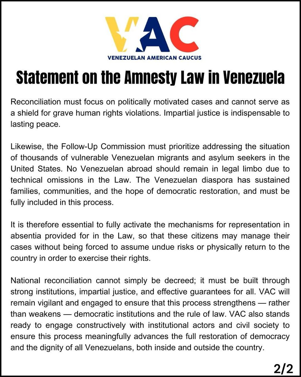 Venezuelan American Caucus tweet media