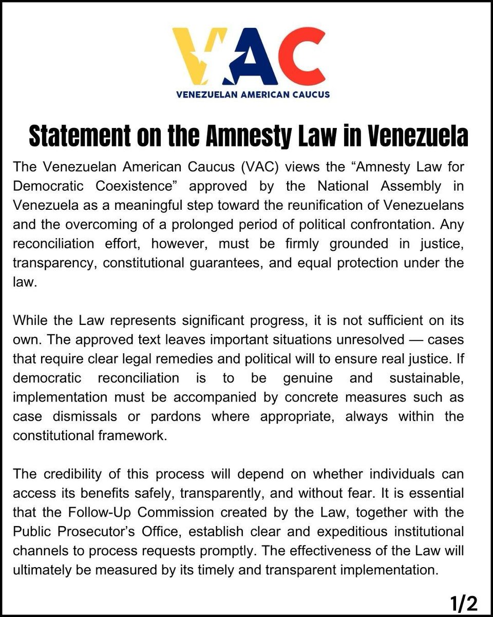 Venezuelan American Caucus tweet media