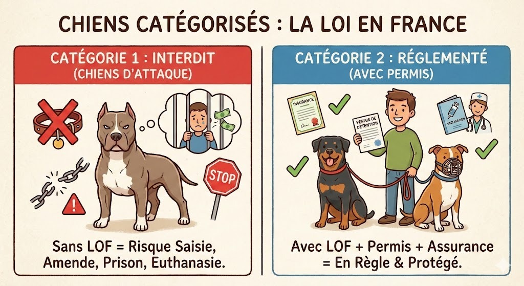 Les chiens de catégorie 1 ou 2 : Que dit la loi ?
toutou.site/chiens-categor…
Chien de garde ou d'attaque ? Tout savoir sur la loi, les permis de détention et les assurances obligatoires pour les chiens de catégorie 1 et 2 en France.
