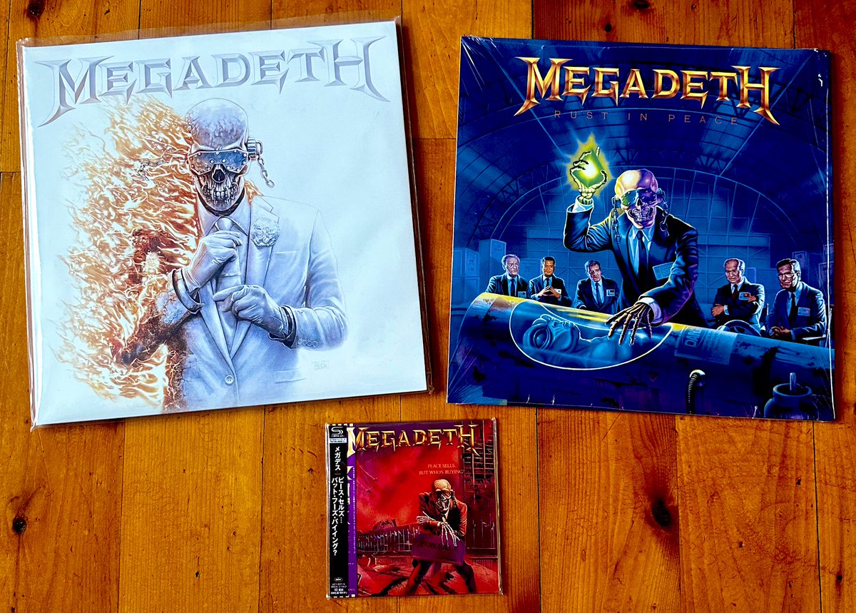 RobbCar13's tweet photo. Triple Threat Thursday ‼️

Seeing ‘em in a few days, so I figured these are the perfect picks for this week’s TTT ..

#NowPlaying

MEGADETH 

#PeaceSellsButWhosBuying
#RustInPeace 
#Megadeth2026 

@6969nyc @MoMetalTrax @ricksaints76 https://t.co/3h66PQxoGx