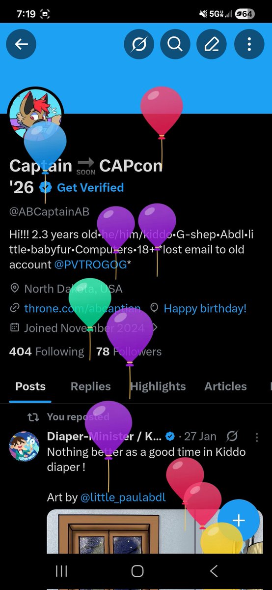 ABCaptainAB's tweet photo. Balloons!!!

Hope to meet new people at my first @CAPCon_Club next week. https://t.co/QZkV3yltzc