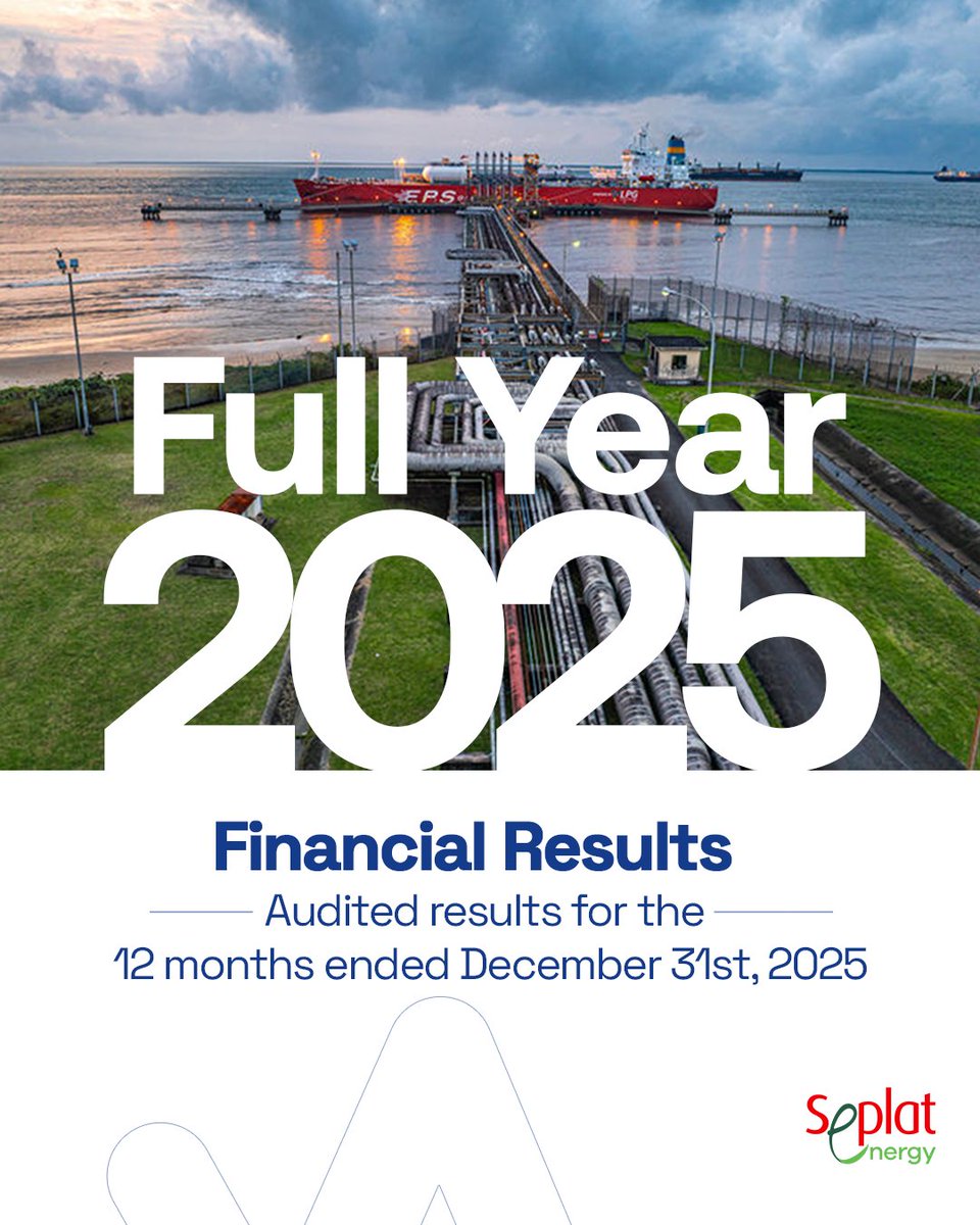 SeplatEnergy's tweet photo. We just released our Audited Full-Year 2025 Financial Results, with a solid financial and operational performance.

"In 2025 we clearly illustrated our ability to operate at scale. We benefitted from successful execution of several key offshore activities that kick-started life for Seplat as an offshore operator, while at the same time delivering onshore production performance that was the strongest in recent memory." - Roger Brown, CEO, Seplat Energy Plc.

Read the full report on https://t.co/EJZkcObdlK

#SeplatEnergy #FinancialResults #ReliableEnergy