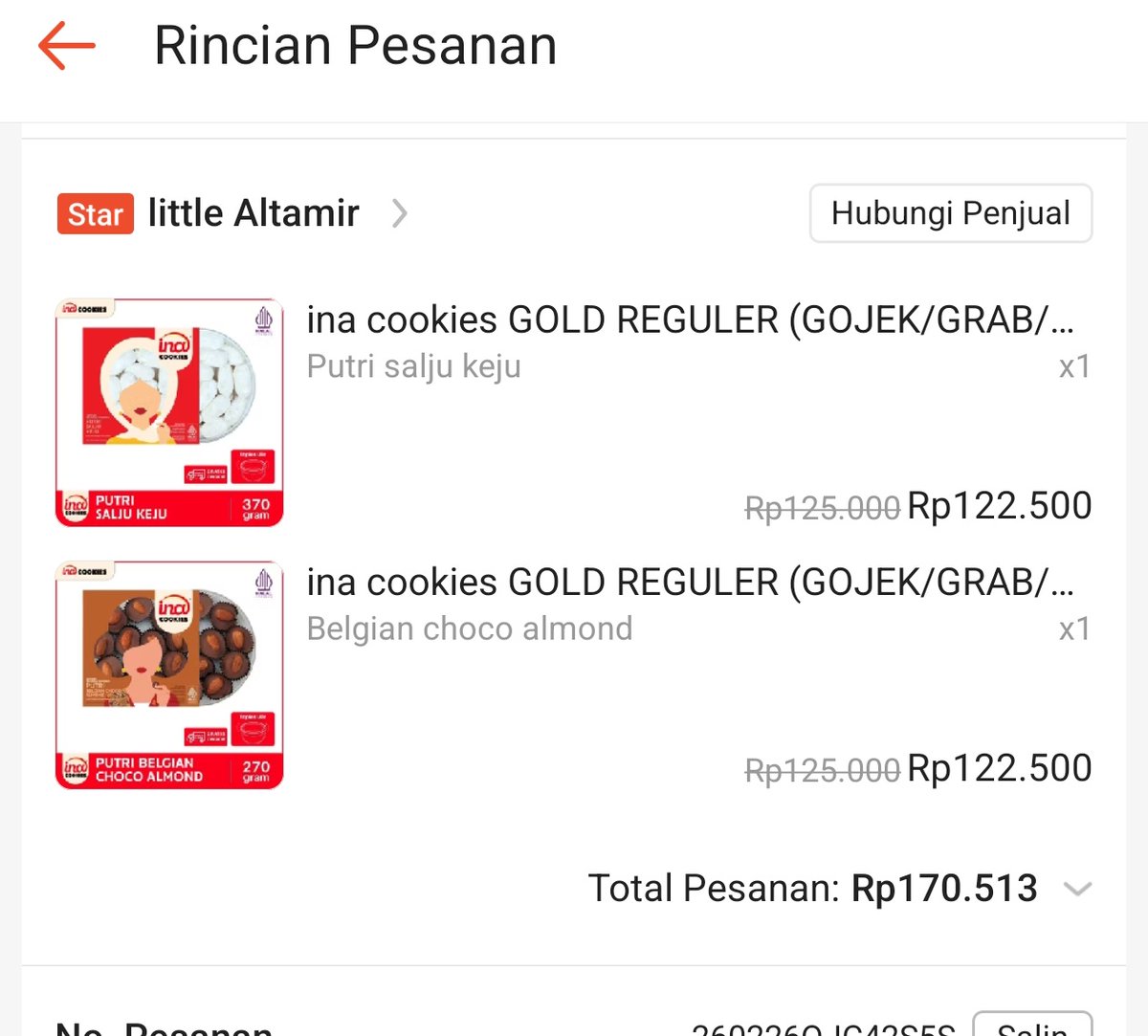 ucingmujaer00's tweet photo. @RacunBelanja Aku ina cookies lagi mincun.. Sekarang mudah mudahan aman.. Pake sameday spx 😄 https://t.co/jyj0eQx6AN