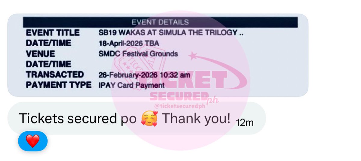 ✨Ticket Secured✨ tweet media
