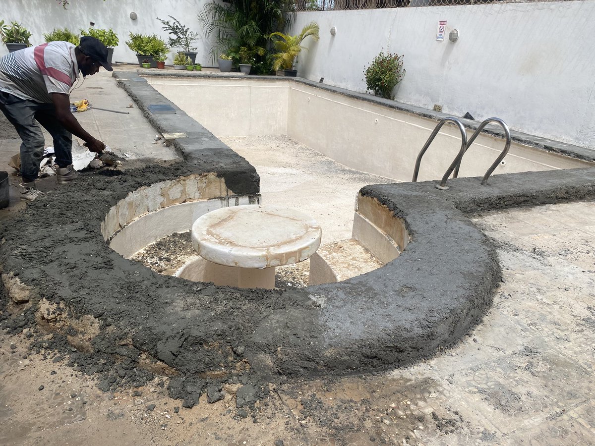 Topswimmingpool's tweet photo. Crack tiles? Faded plaster? Leakages? 

Let’s turn your outdated pool into a showpiece with our custom remodeling services. 

Resurfacing 
Modern tile &amp; coping 
 
Message for free or call 📞 +220 ￼721 4066
#Top_Pools #TopswimmingPool #ddspoolsgroup #gambiaspools 🇬🇲 https://t.co/Nj21offOor