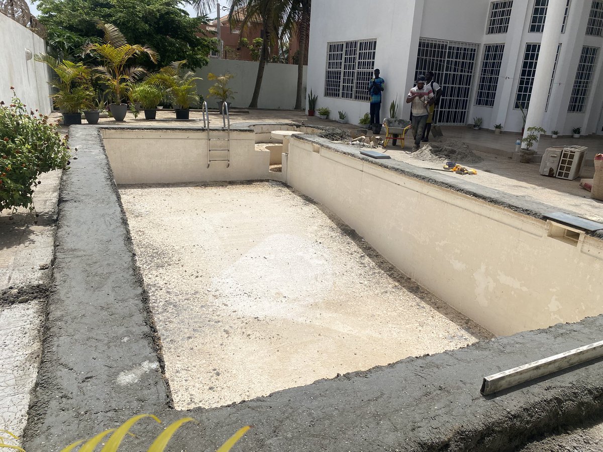 Topswimmingpool's tweet photo. Crack tiles? Faded plaster? Leakages? 

Let’s turn your outdated pool into a showpiece with our custom remodeling services. 

Resurfacing 
Modern tile &amp; coping 
 
Message for free or call 📞 +220 ￼721 4066
#Top_Pools #TopswimmingPool #ddspoolsgroup #gambiaspools 🇬🇲 https://t.co/Nj21offOor