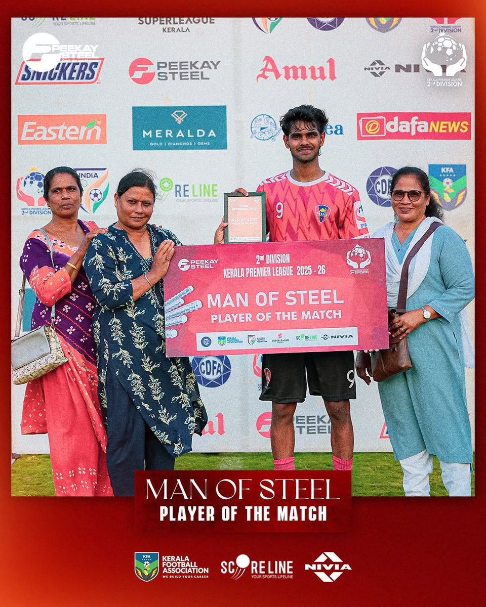 KPLFootball's tweet photo. 𝐌𝐚𝐧 𝐎𝐟 𝐒𝐭𝐞𝐞𝐥 🔥 Nihad P 👑 

#keralapremierleague #kpl2 #keralafootballassociation #indianfootball https://t.co/jxFNYFkiMG