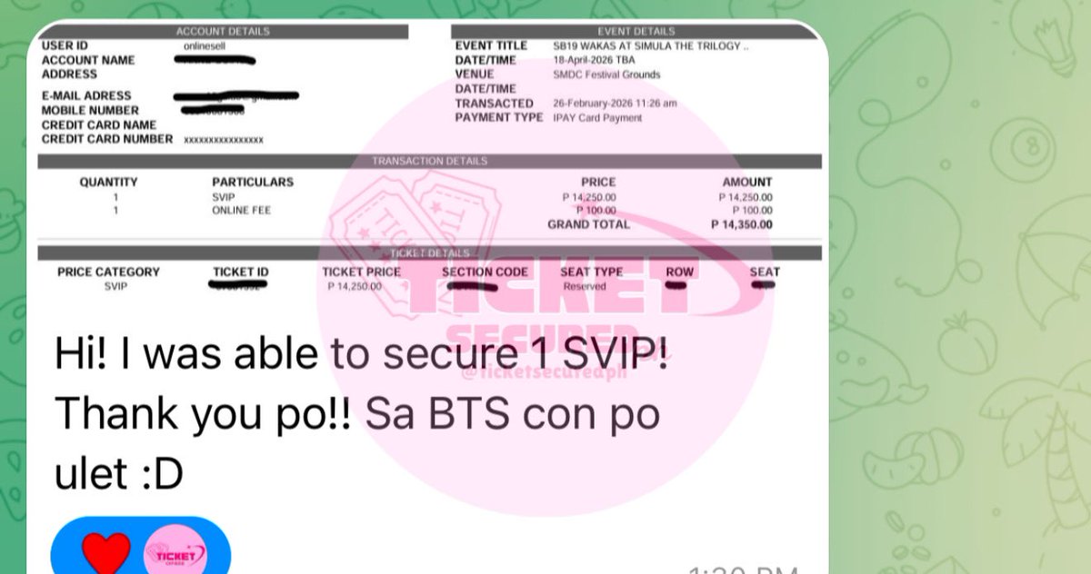 ✨Ticket Secured✨ tweet media