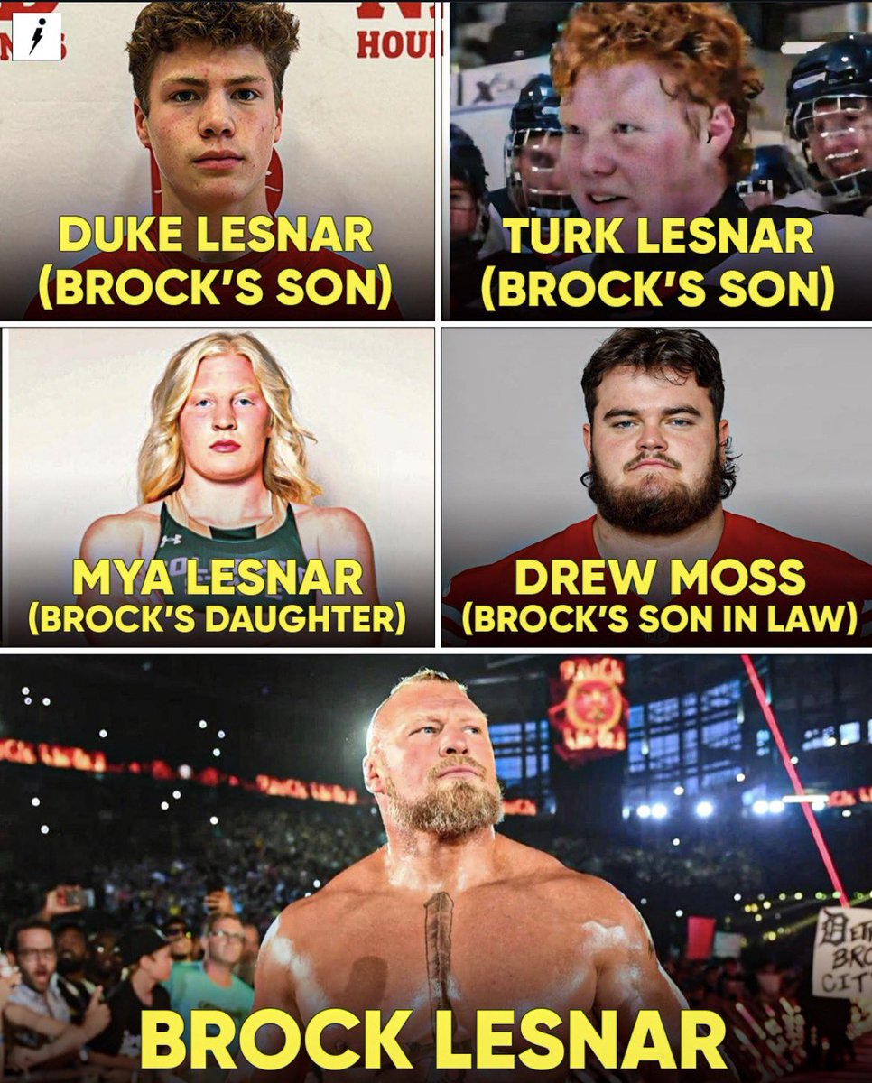 Brock Lesnar Has his Own Army Now. 

From His Kids to future Son-in-law, Brock Lesnar house is Full of beasts 🦾