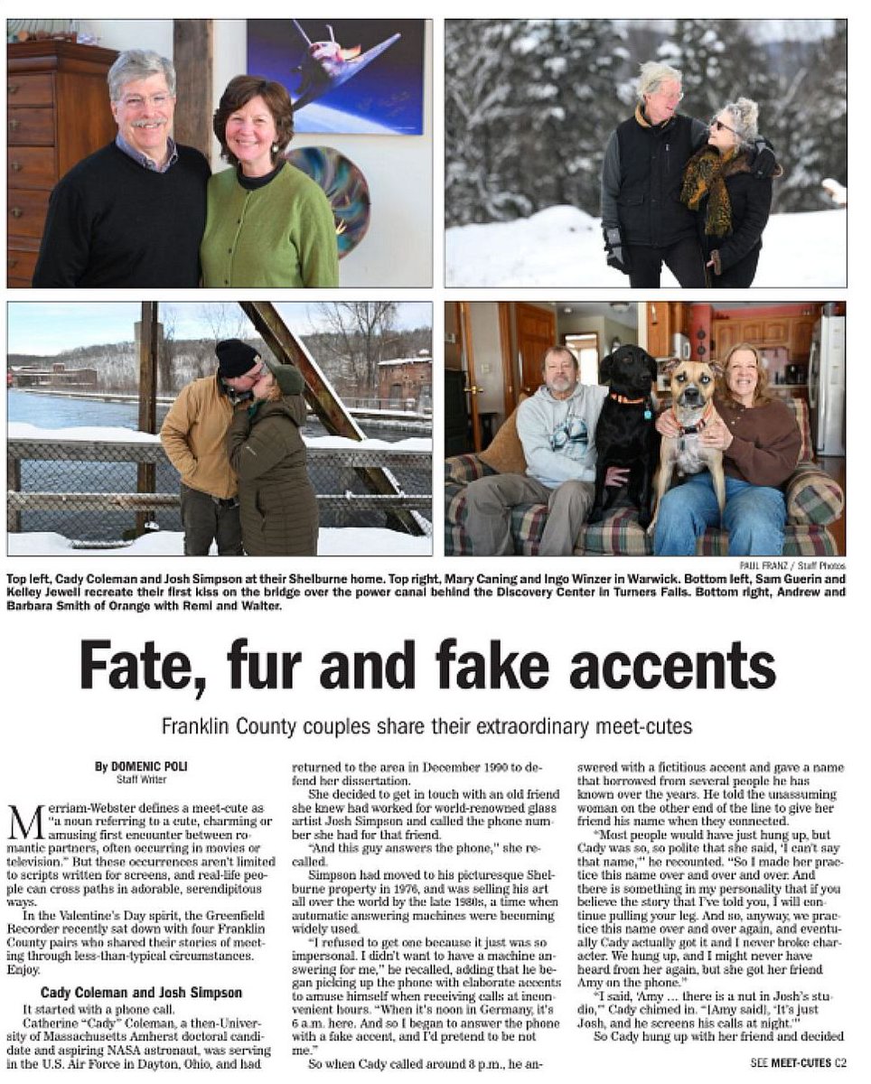 Astro_Cady's tweet image. Josh and I are one of the couples @DomenicPoli  featured in  @TheRecorderNews' "how we met" stories. We're still laughing and smiling all these years later! 💕

@Simpson_Glass #valentinesday