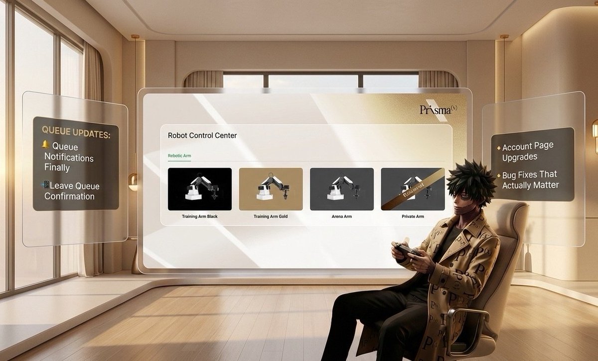 🟤 The Robot Control Center just got a major upgrade 

I checked out the new <a href="/PrismaXai/">PrismaX</a> update and honestly? This changes how the whole teleoperation experience feels

Four arms, clear access &amp; way less confusion

🟤 The Training Arm Gold:

Training Arm Gold (formerly just