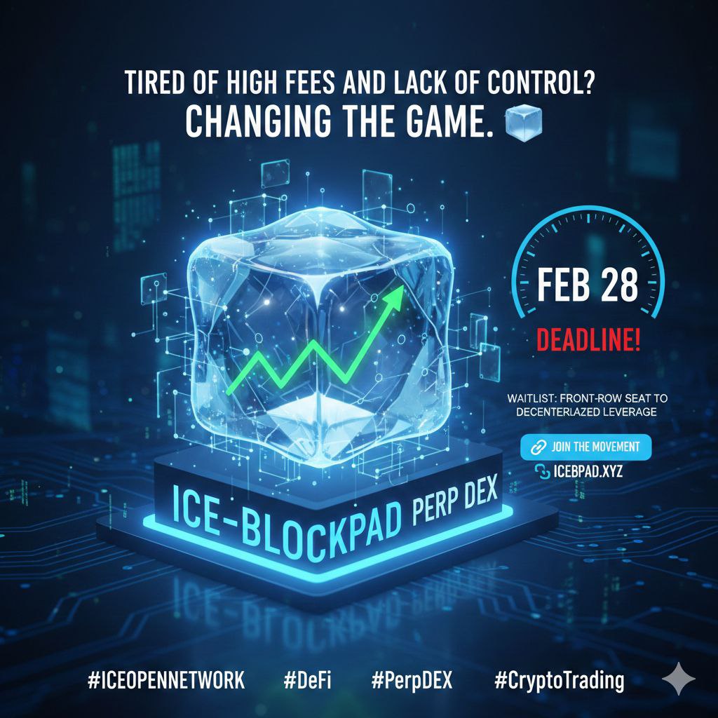 jerom_bello08's tweet image. Tired of high fees and lack of control? The @ice_blockpad  Perp DEX is coming to change the game. 📈🚀

​The waitlist gives you a front-row seat to the future of decentralized leverage—but only if you sign up by February 28.

🔗 perp.icebpad.xyz

​#ION #BPAD #PerpDEX #DeFi