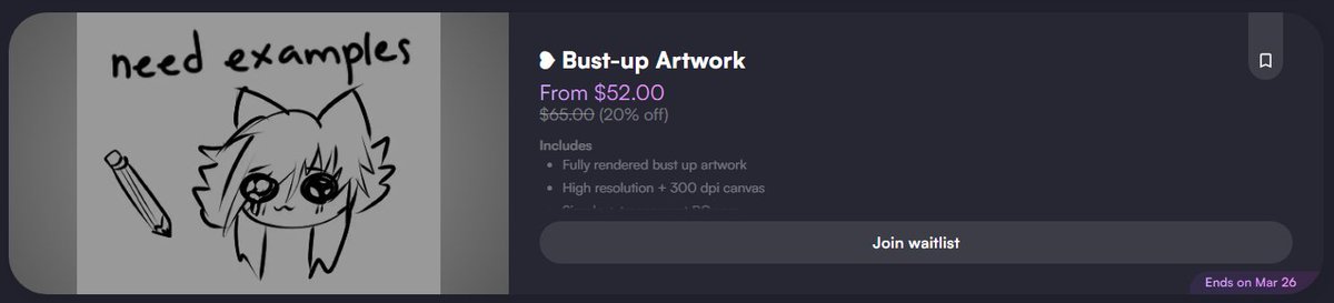 if anyone wants to join the waitlist for my first bust up 🥹 i hav no examples </3
20% discount for the first!