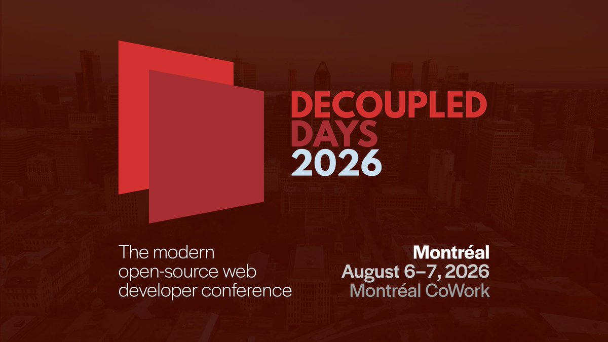 Decoupled Days • 2026 tweet media
