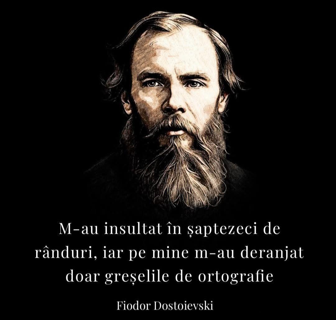 Nu e despre vorba despre orgoliu. 
Ci despre standard.

Să îți pese de ortografie în timp ce ești jignit, înseamnă să îți păstrezi centrul. 
Să nu lași haosul celuilalt să devină al tău. Limbajul rămâne un organism viu, cu reguli și demnitate, chiar și în conflict.
