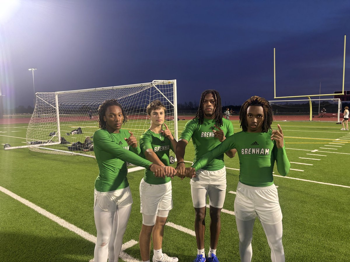 Brenham_TF's tweet photo. First place finish for the freshman boys 4x200m relay! #cubspeed https://t.co/OwK0s1m514