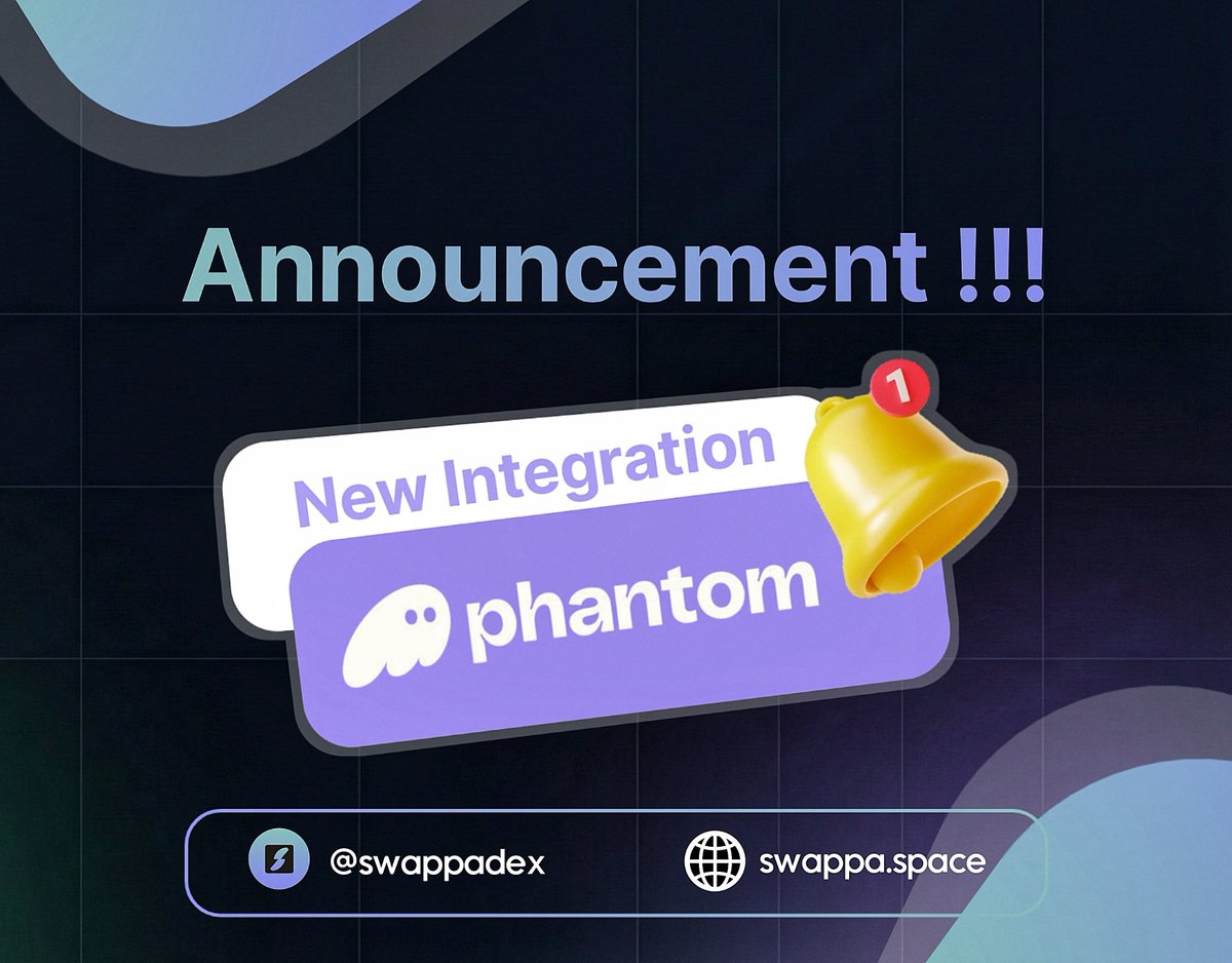 swappadex's tweet photo. New Integration, Swappa Fam!

We teased an integration with @phantom here are the details.

We’ve integrated the Phantom wallet adapter.

When you connect your wallet to Swappa, you’re now connecting through Phantom’s Embedded Wallet Kit. https://t.co/y4kqK2GbPm