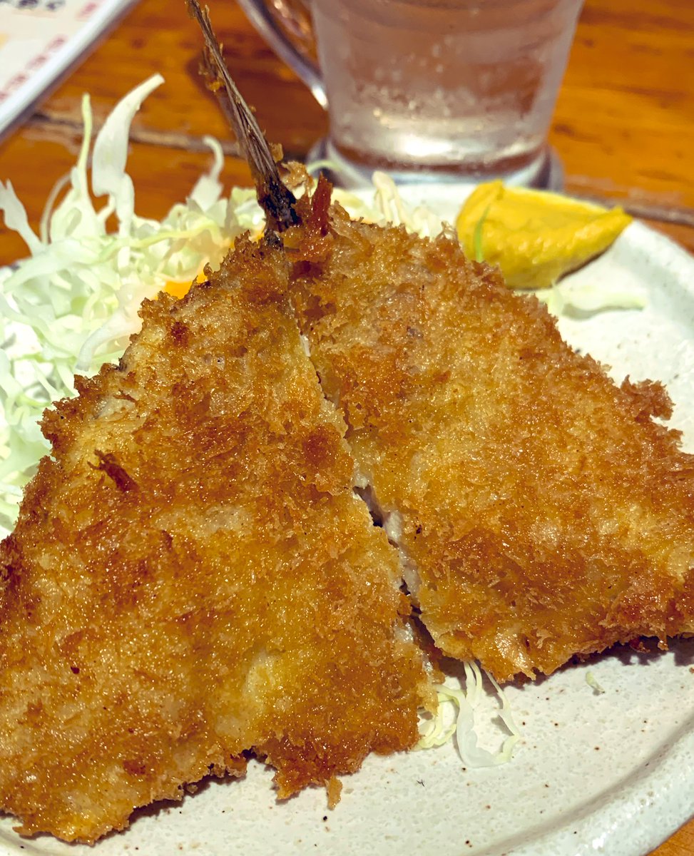さっくさく味なアジフライ🐟
#Twitter晩酌部
#さかな