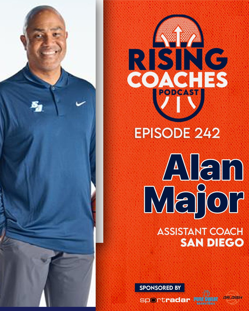 RisingCoaches's tweet photo. 🎙️ NEW EPISODE — Alan Major | San Diego Basketball

Our host steps into the hot seat. Coach Alan Major opens up about his gap year, what he focused on during that season away, and how it ultimately led him to his opportunity at San Diego.

We talk:
🔄 Resetting with purpose
🧠 Staying ready during uncertainty
📍 How the San Diego job came together

An honest conversation about patience, perspective, and preparation.