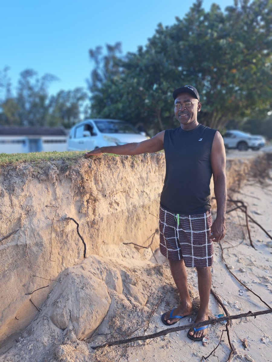 Massive, unprecedented, destructive erosion at south ##FortJamesBeach Feb 2026