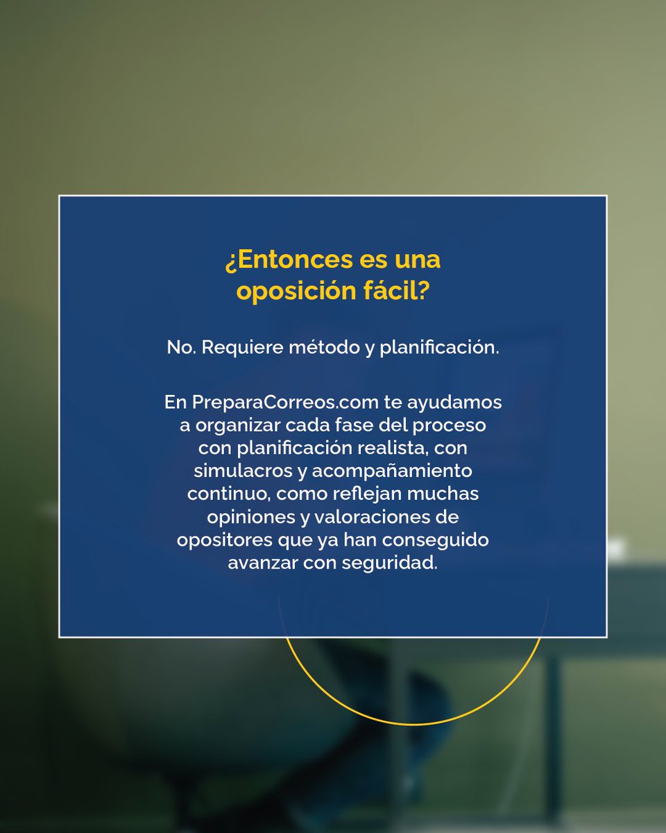 La oposición de Correos es clara y estructurada si la preparas con método 💫

🟡 En PreparaCorreos.com trabajamos con planificación y acompañamiento continuo.

¿Cómo llevas tu preparación? 👀

#PreparaCorreos #Correos2026 #OposicionesCorreos