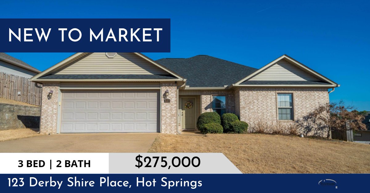 RachReal's tweet photo. 📍 New to Market 📍 Take a look at this fantastic new property that just hit the market located at 123 Derby Shire Place in Hot Springs. Reach out here or at (501) 538-3546 for more information

Rachel Mundy, Realtor
Trademark Real... https://t.co/RRWLgxuD48 https://t.co/9aRgeooAD2