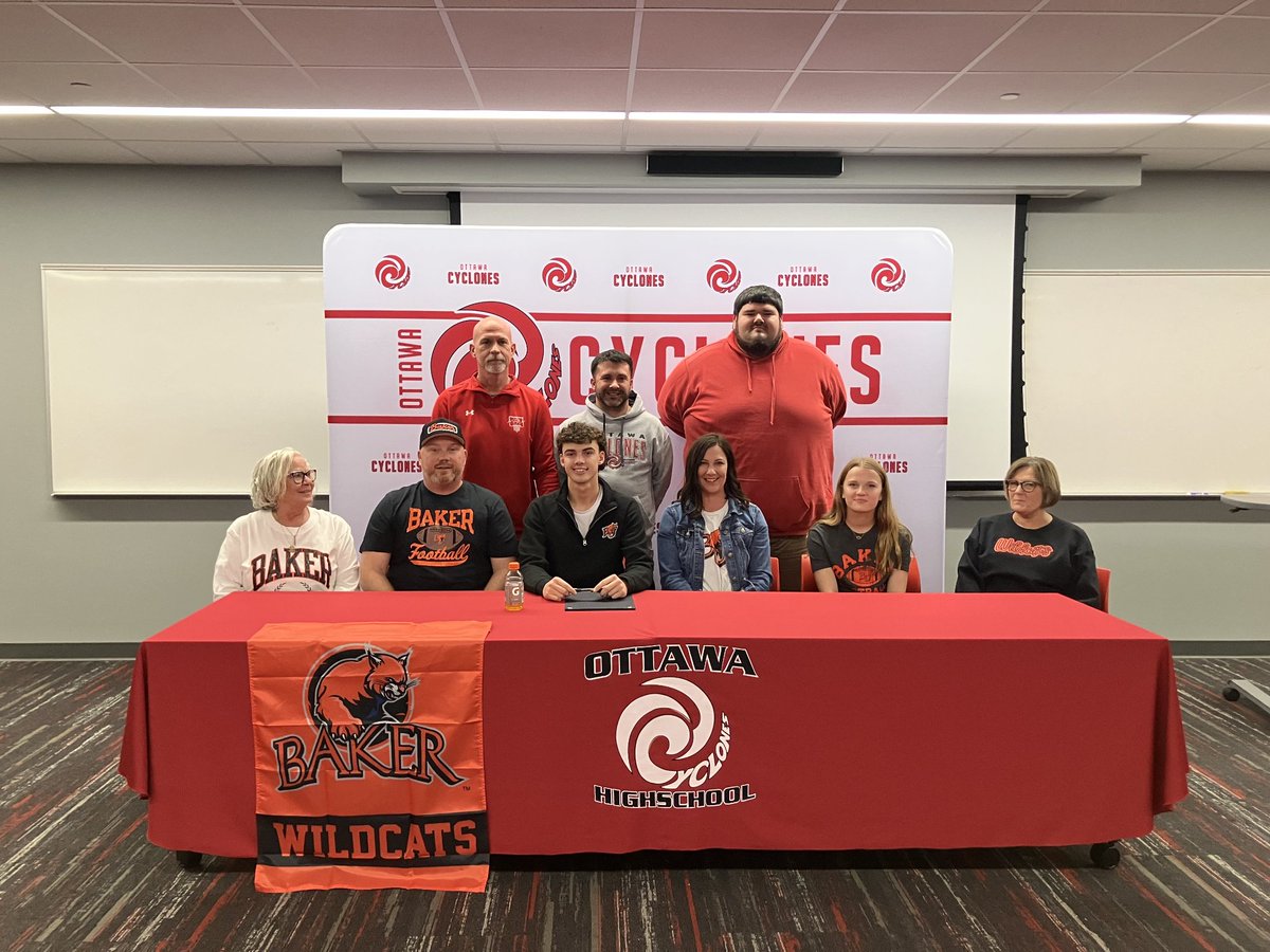 O_H_S_Baseball's tweet photo. Congratulations @haydonhull for signing yesterday to play football at Baker.  I am  so excited for your future.  Cannot wait to spend the  next 3 months with you on the diamond.  #pureathlete https://t.co/HVUAYuTeh1