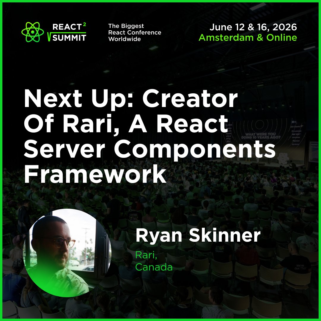 React Summit tweet media