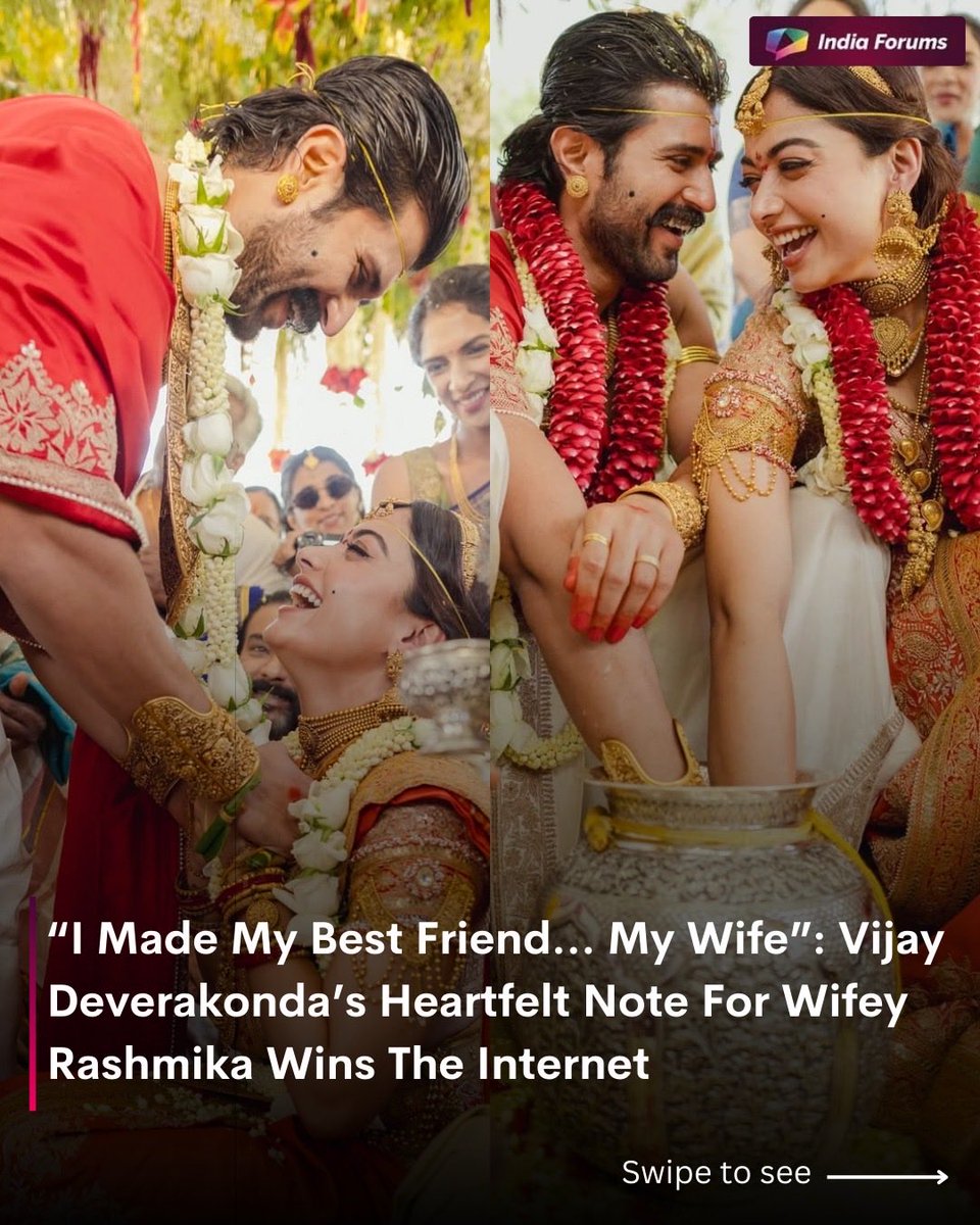 On 26.02.2026, Vijay Deverakonda shared a deeply personal note reflecting on love, companionship, and the quiet comfort of everyday moments.

“One day, I missed her… So, I made my best friend… my wife.”

With these heartfelt words, Vijay marked the beginning of a new chapter