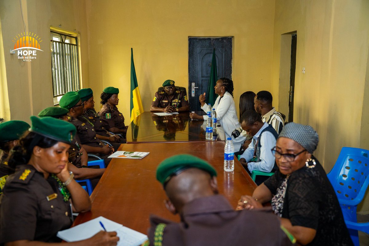 hopebehindbar's tweet photo. As part of our commitment to strengthening institutional partnerships, which remain central to the long-term success of the Farming Justice Project, this week, Hope Behind Bars Africa met with Nigerian Correctional Service leadership at Zone A Headquarters, headed by ACG Olatusun Dele Ajibogun, FCSS, fsi, to review progress and explore the expansion of structured rehabilitation programming.

Sustainable impact happens when skill-building and behavioral development are embedded into facility operations, turning reformation and reintegration from theory into practice.

Through the Farming Justice Project, practical skills and behavioral development are advanced in partnership with correctional authorities, creating credible pathways for reformation and reintegration.

The Farming Justice Project is delivered in partnership with the Rule of Law and Anti-Corruption Programme,funded by the European Union and implemented by International IDEA.

To learn more: https://t.co/9yqP2kWli2

#FarmingJustice #RoLACII #EUinNigeria #IDEANg#SeedofSecond#FarmToFreedom